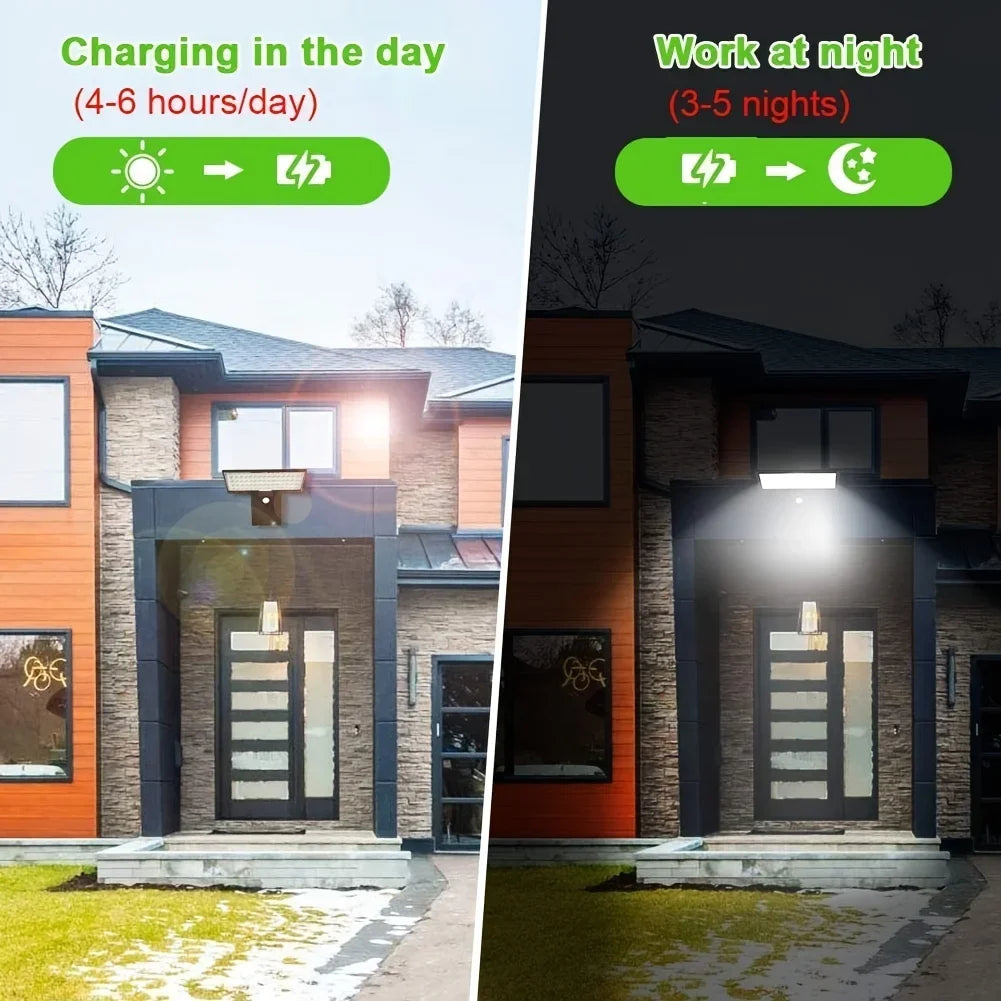 Maliben | Solargo Lightpro Solar Wall Light Outdoor | Motion Sensor & 4 Modes | 90 Leds | Waterproof & Extremely Bright