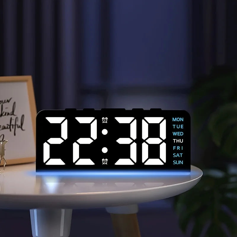 Maliben | Modern Led All Week Display Night Lamp Alarm Clock