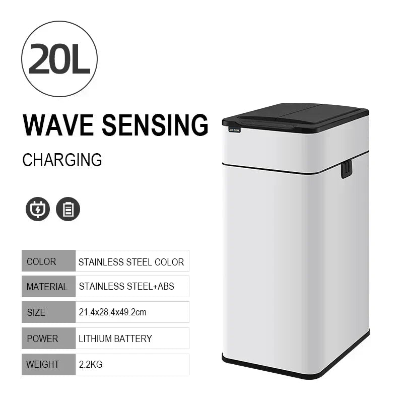 Maliben | Smart Stainless Steel Automatic Sensor Trash Bin