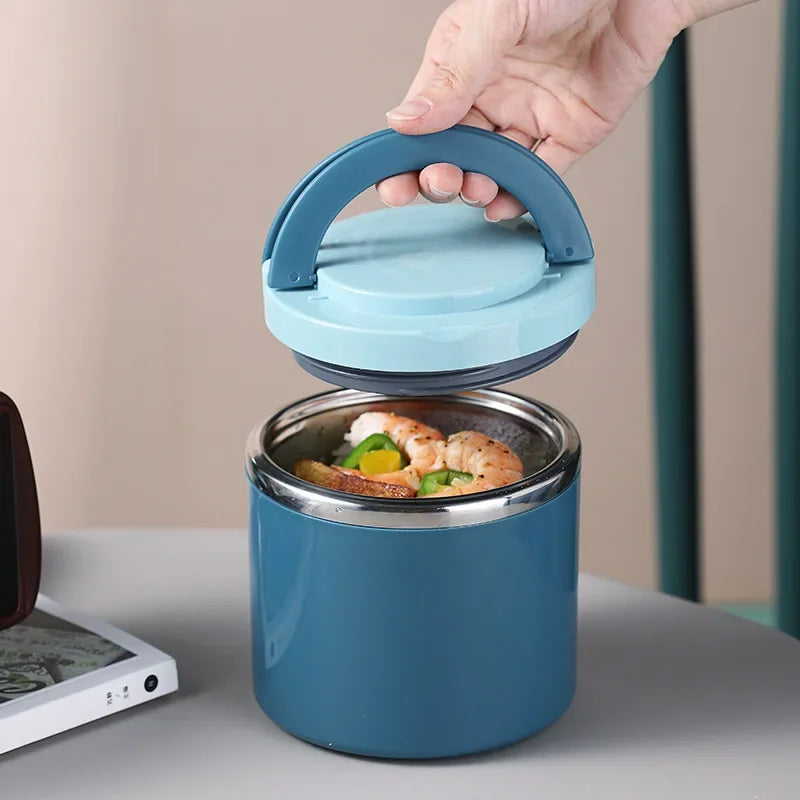 Maliben | Thermo Lunchbox | Stainless Steel Insulated Container | 630 Ml / 1000 Ml | With Handle & Leak Proof