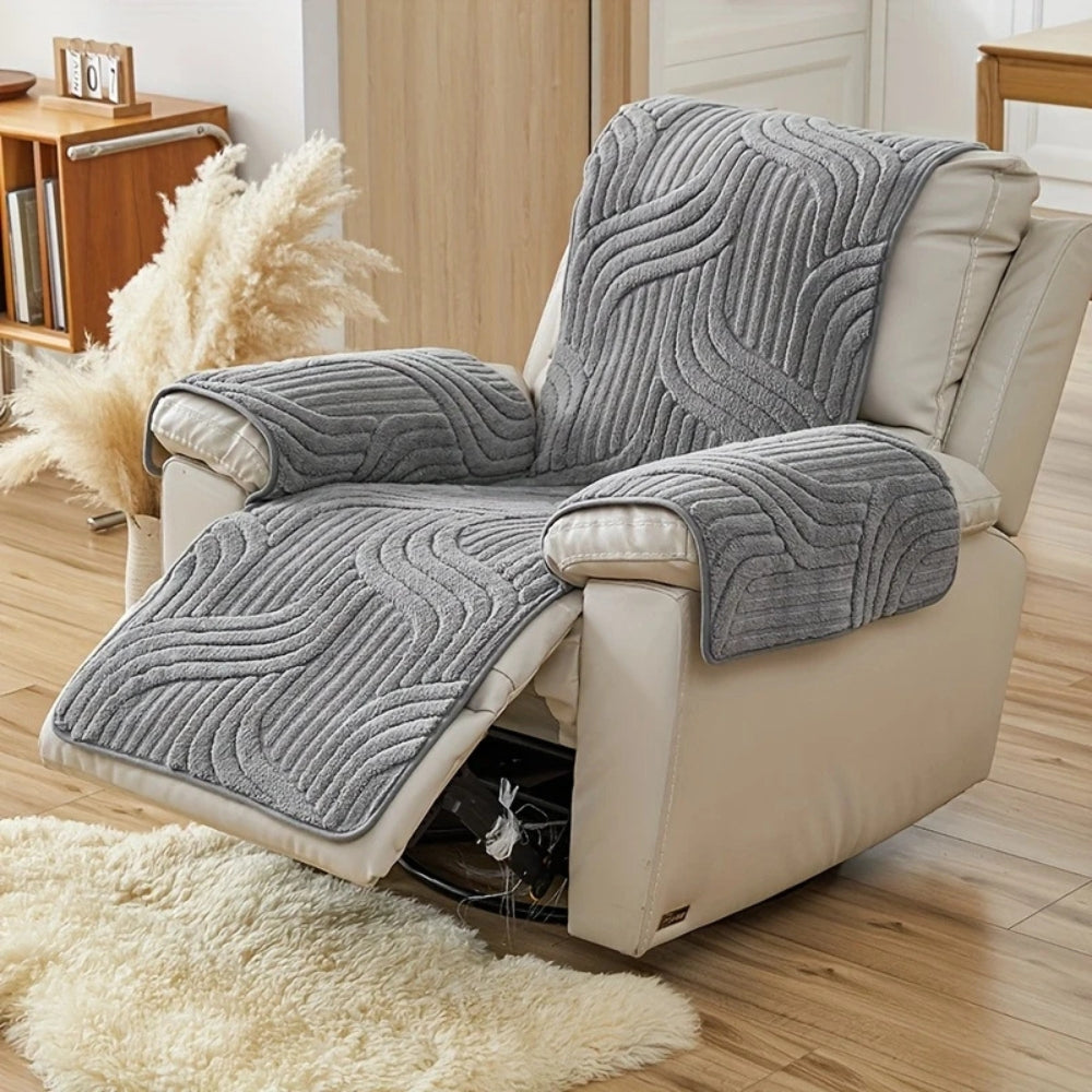 Maliben | Silven Plush Thickened Anti-Slip Recliner Sofa Cover