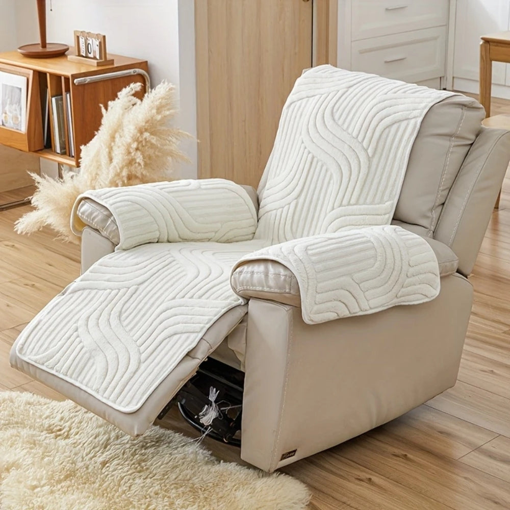 Maliben | Silven Plush Thickened Anti-Slip Recliner Sofa Cover