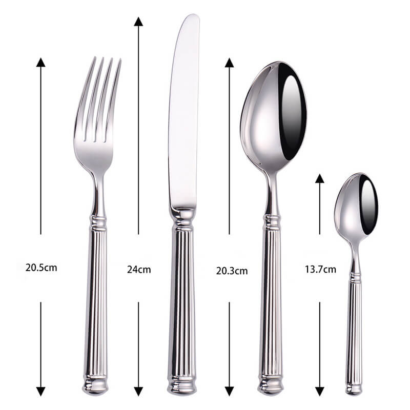 Maliben Simple Striped Cutlery 4 Piece Set
