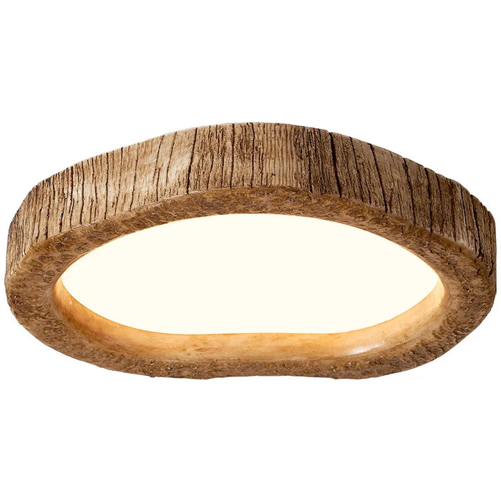 Maliben | Rustic Led Ceiling Lamp With Wood Look - Auralog