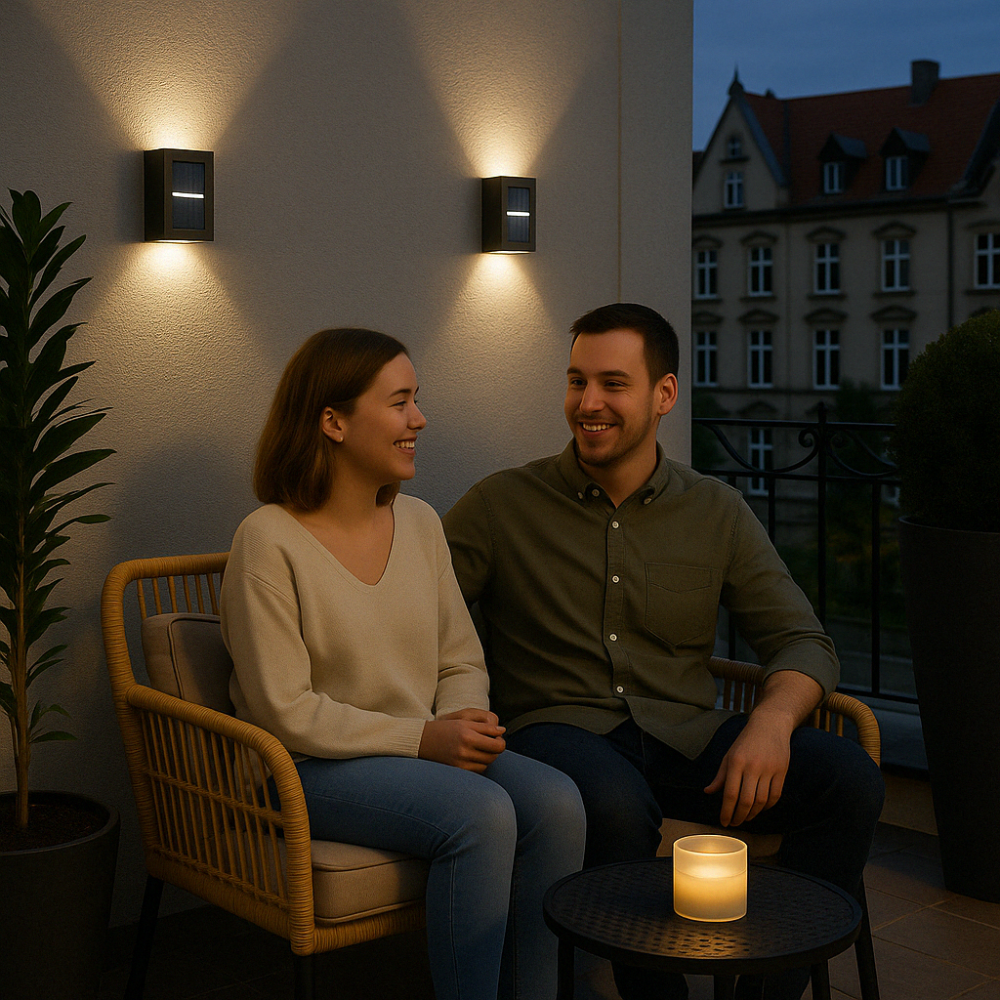 Maliben | Solarglow Luxe Solar Wall Lamps – Wireless, Stylish & Ready For Sultry Evenings