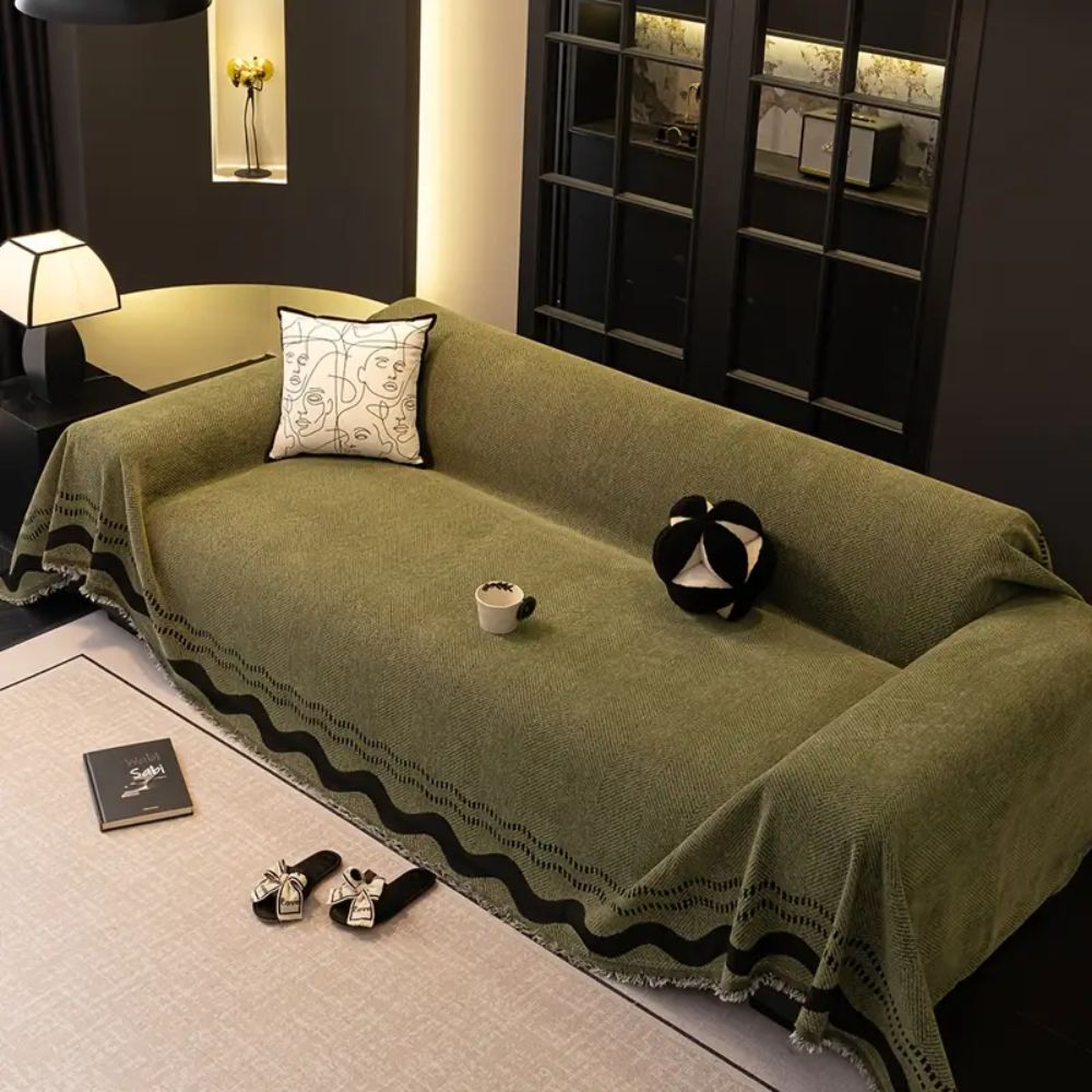 Maliben | Sora Line Tasseled Sofa Cover