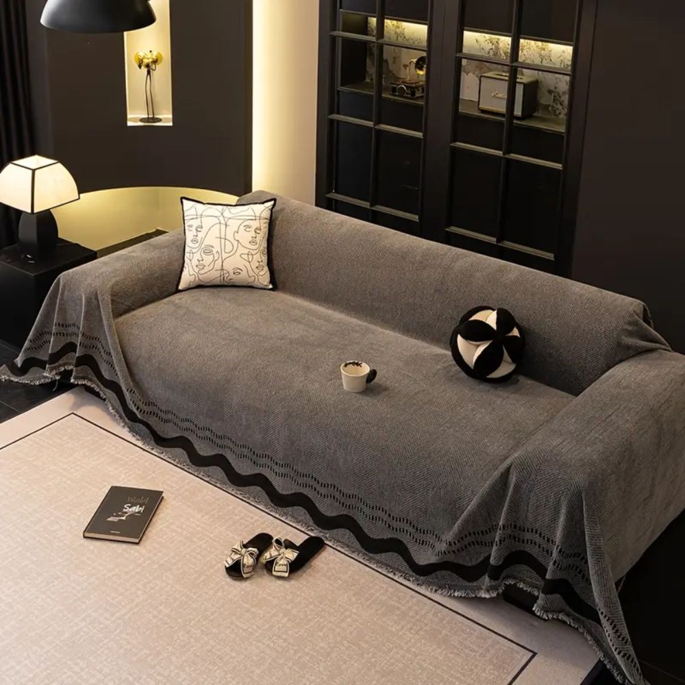 Maliben | Sora Line Tasseled Sofa Cover