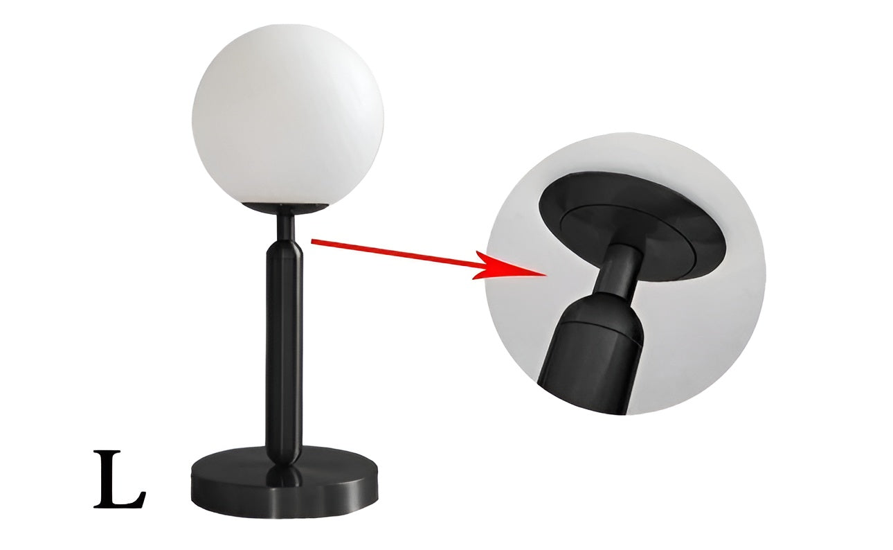 Maliben | Sphereshine Luxe Table Lamp Of Glass & Brass – Elegance And Led