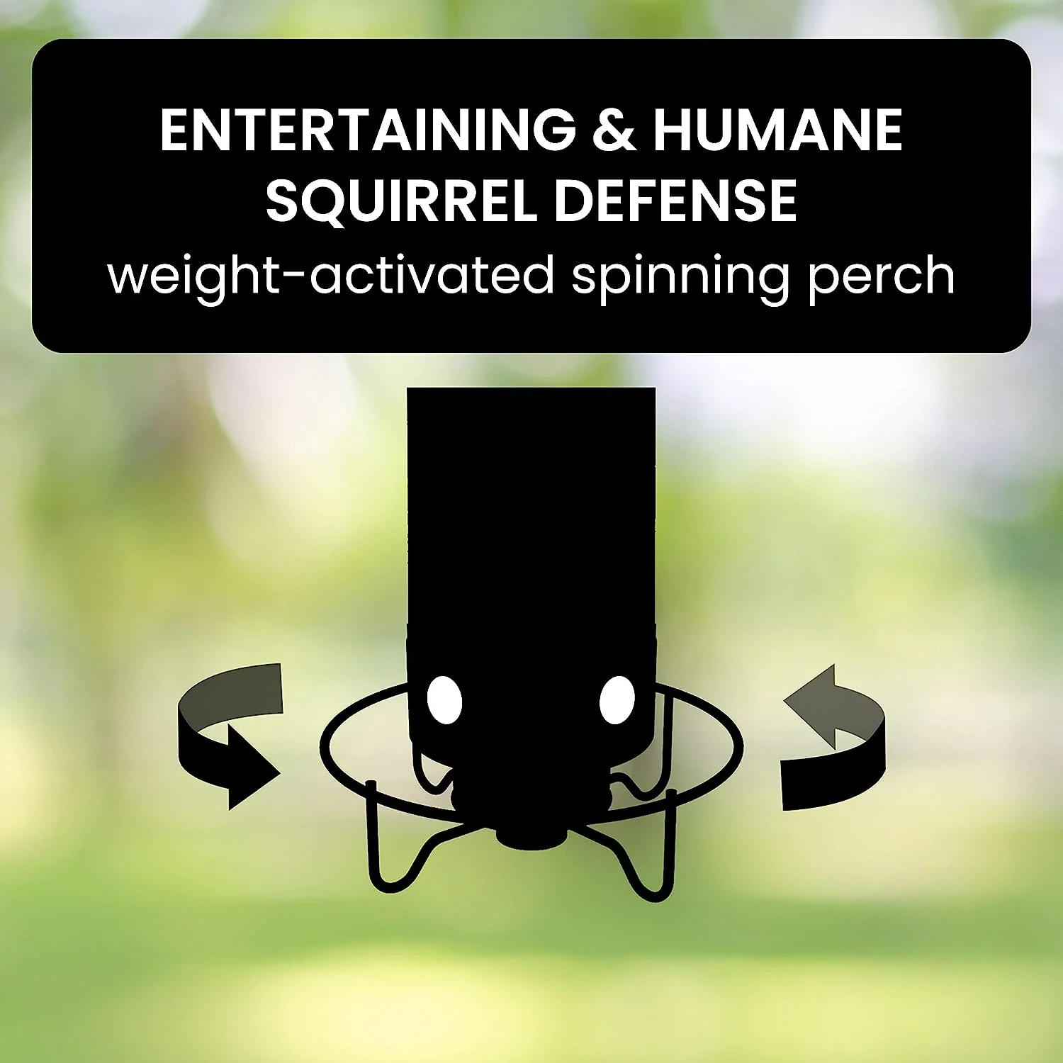 Maliben | Aviron Bird Feeder With Anti-Squirrel Protection | Spin Mechanism | 4 Feeding Openings | 2.27 Kg Capacity