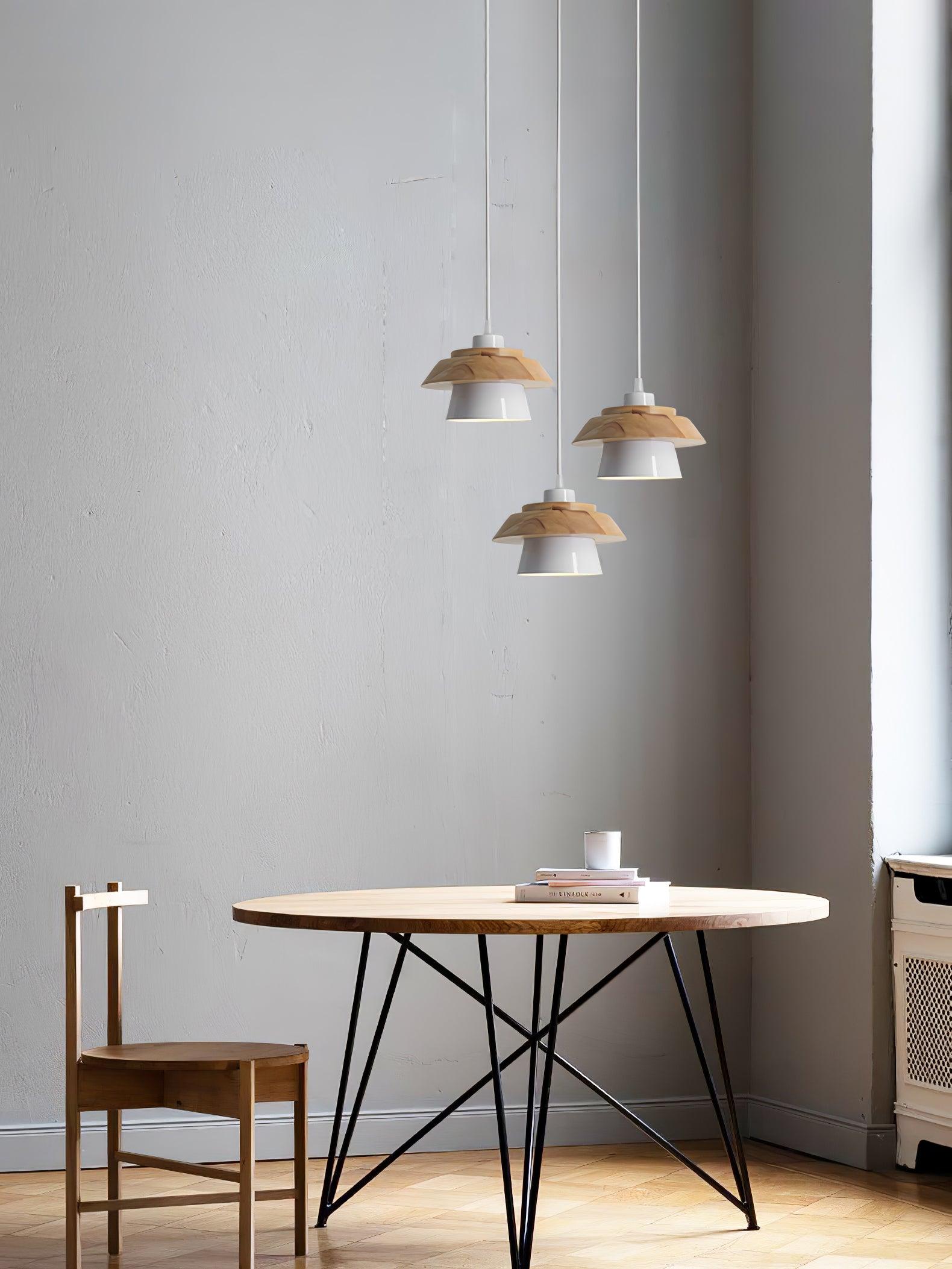 Maliben | Nordicmacaron Luxury Ceiling Lamp - Scandinavian Design With Wooden Finish