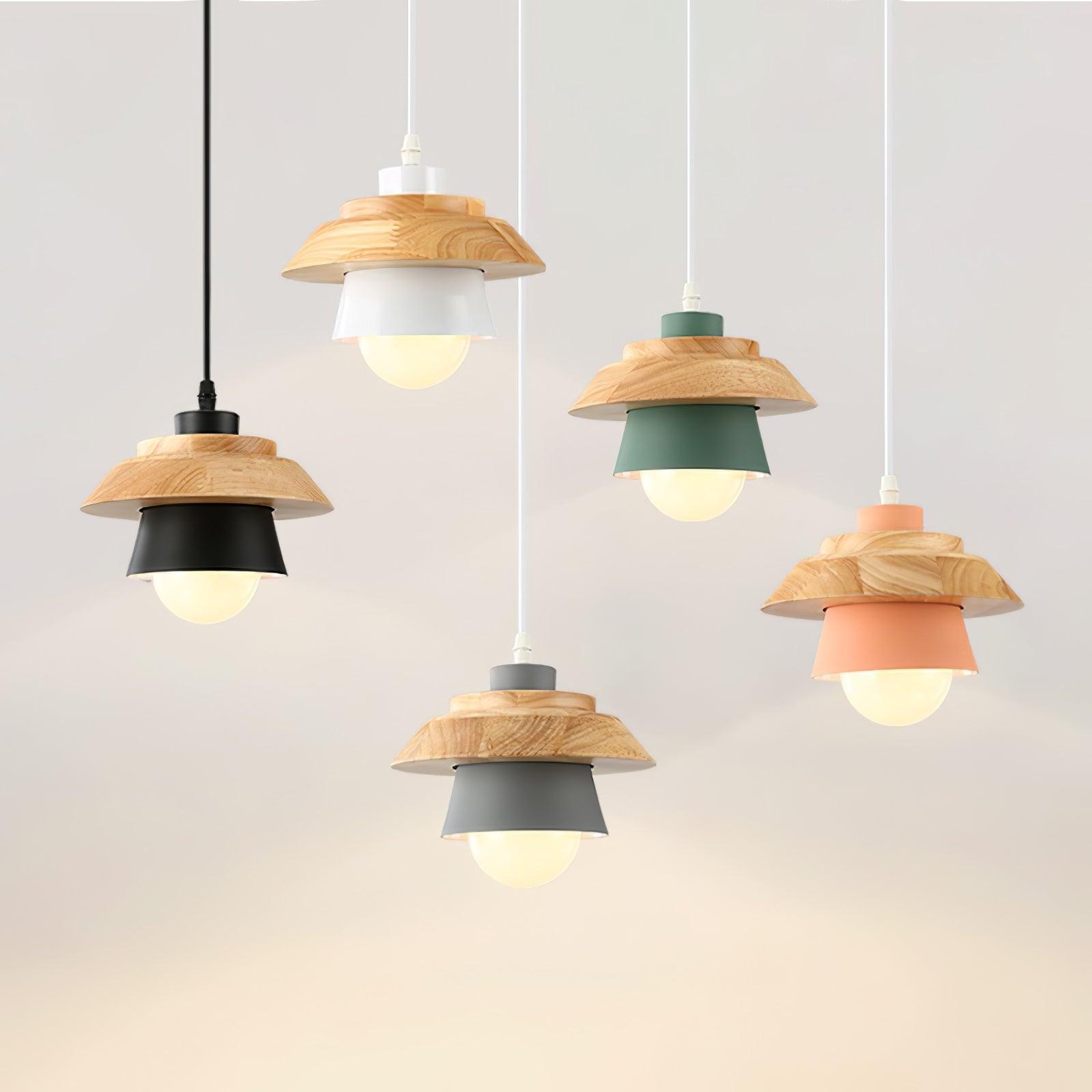 Maliben | Nordicmacaron Luxury Ceiling Lamp - Scandinavian Design With Wooden Finish
