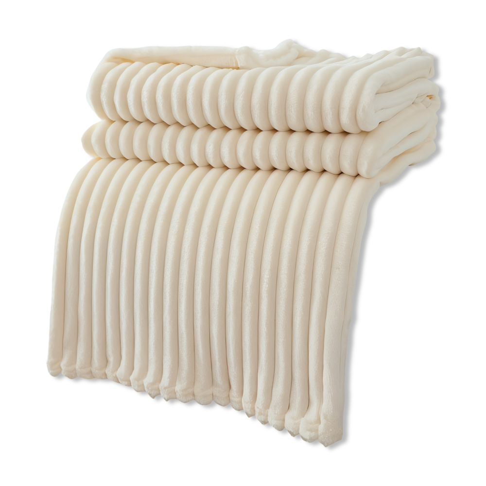 Maliben | Cosyloom Plaid | Soft Ribbed Fleece Blanket | Breathable & Fluffy | For All Seasons