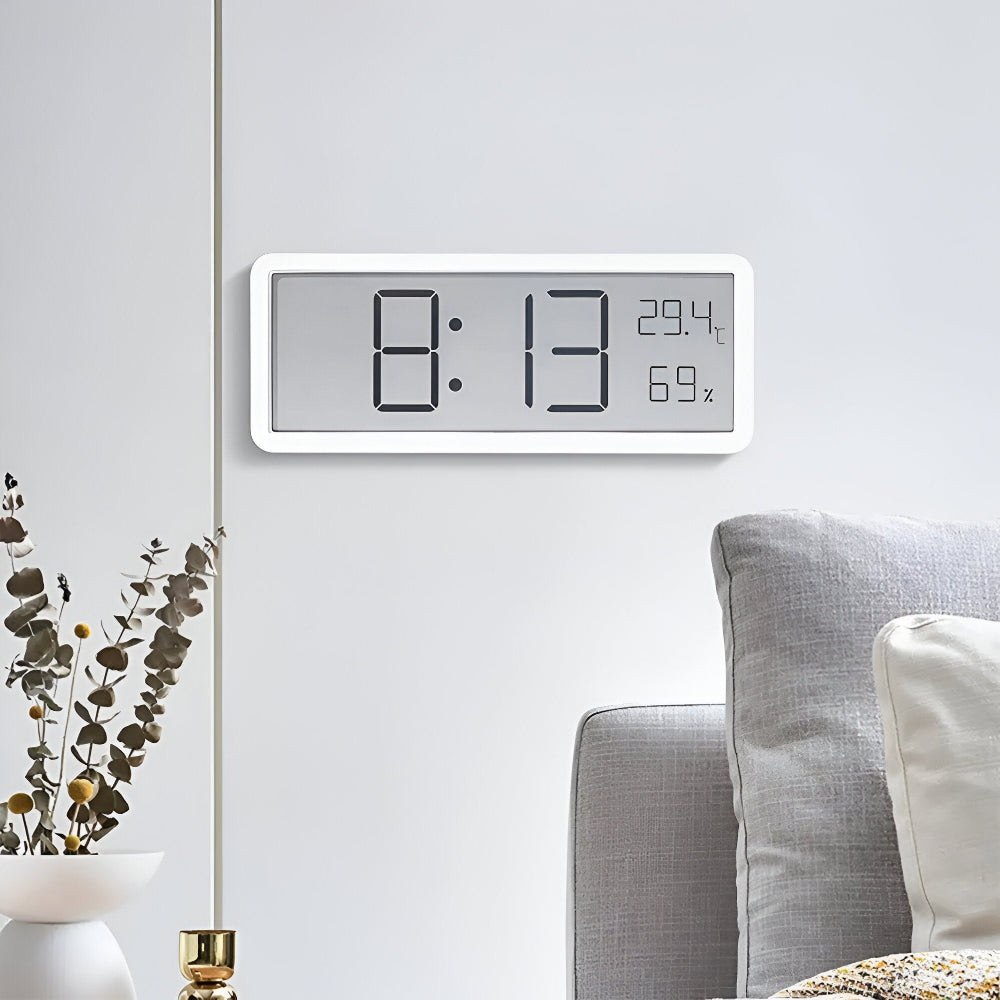 Maliben | Digital Led Wall Clock With Temperature And Humidity