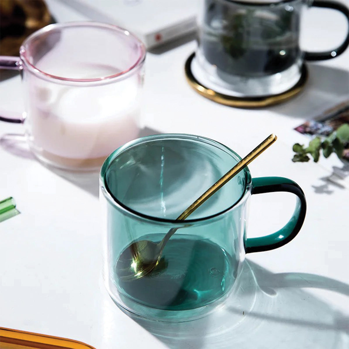 Maliben | DoublyMug | Tinted glass mug for hot beverages