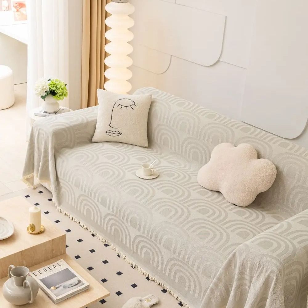 Maliben | Symmetrical Half-Arch Chenille Sofa Cover