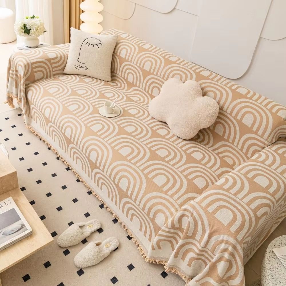 Maliben | Symmetrical Half-Arch Chenille Sofa Cover