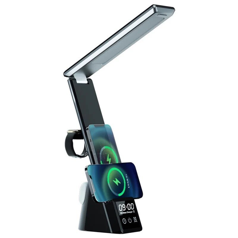 Maliben | Multilite Hub - 5-In-1 - Lamp - Wireless Charger - Practical Alarm Clock
