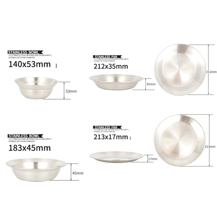 Maliben 16 Pcs / Set Cls Outdoor Stainless Steel Tableware Portable Camping Dinner...