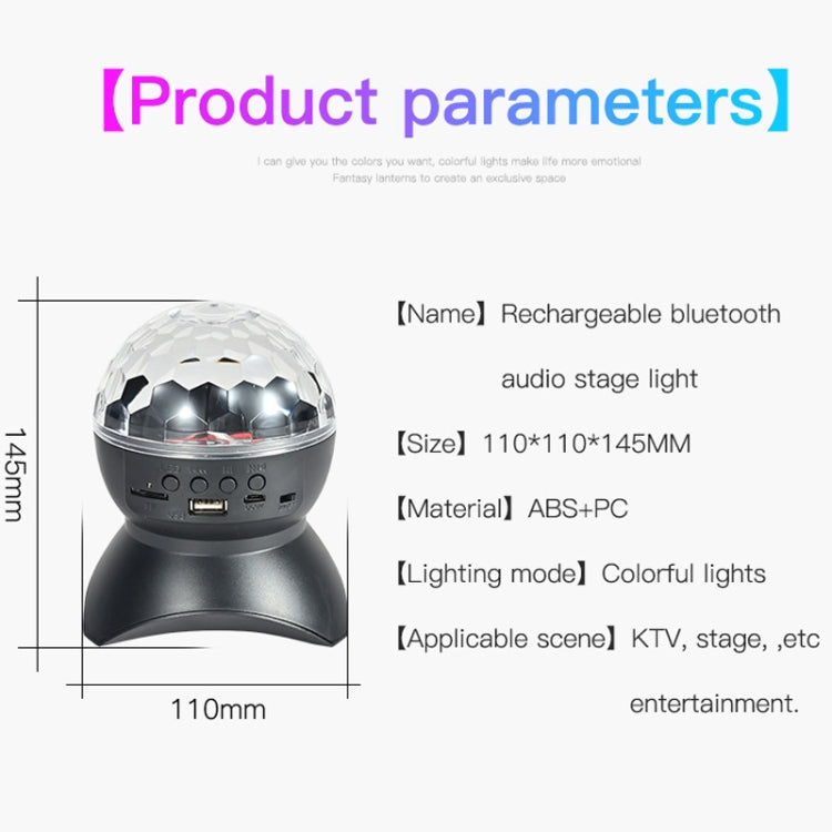 Maliben | Home Led Magic Ball Lights Bounce Ambient Lamps Room Sound Lights Balls, Color: Charging Model Black (Rgb Colored 5w)