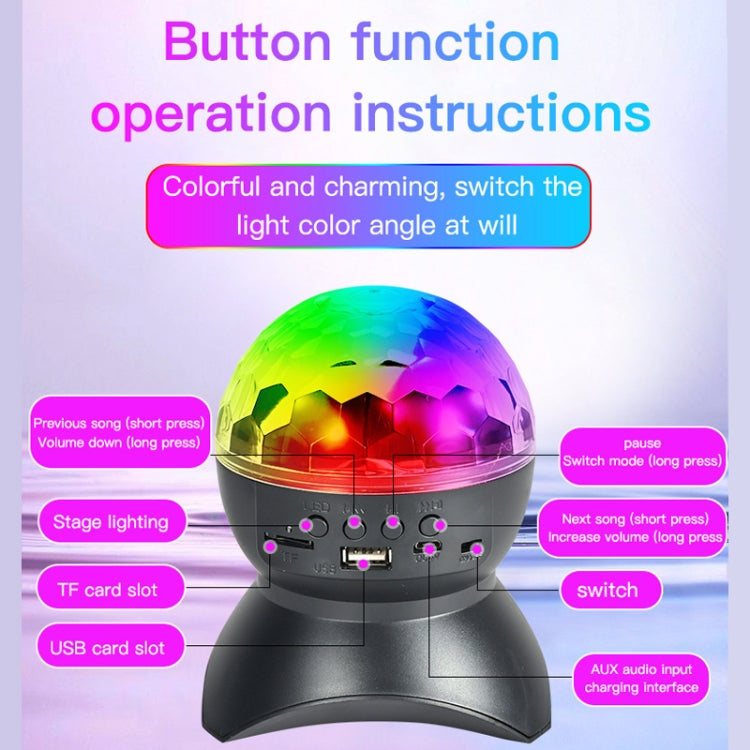 Maliben | Home Led Magic Ball Lights Bounce Ambient Lamps Room Sound Lights Balls, Color: Charging Model Black (Rgb Colored 5w)
