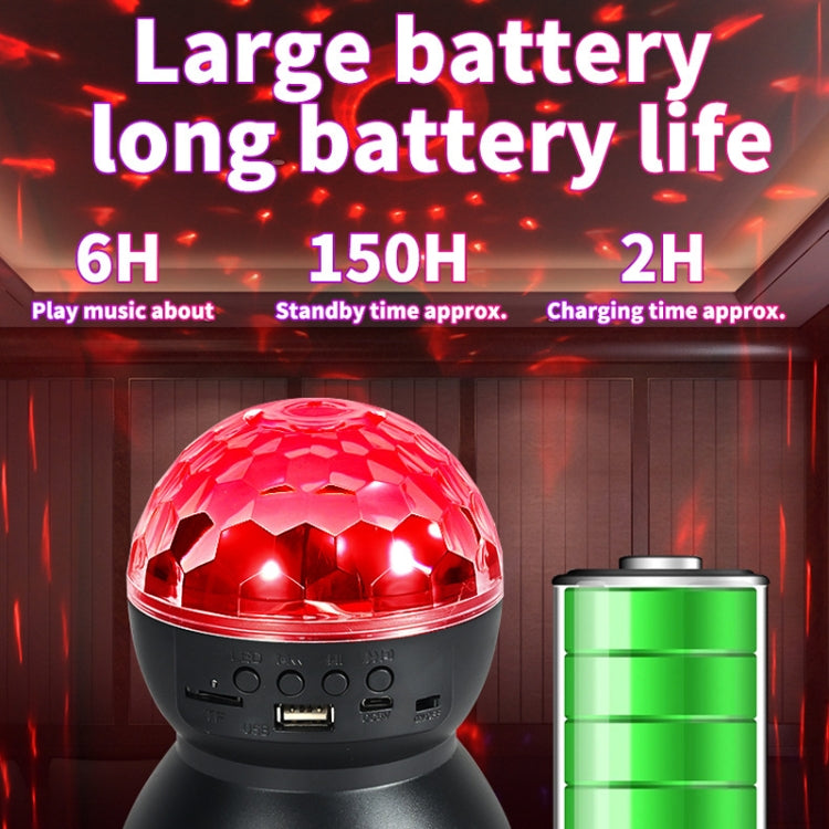 Maliben | Home Led Magic Ball Lights Bounce Ambient Lamps Room Sound Lights Balls, Color: Charging Model Black (Rgb Colored 5w)