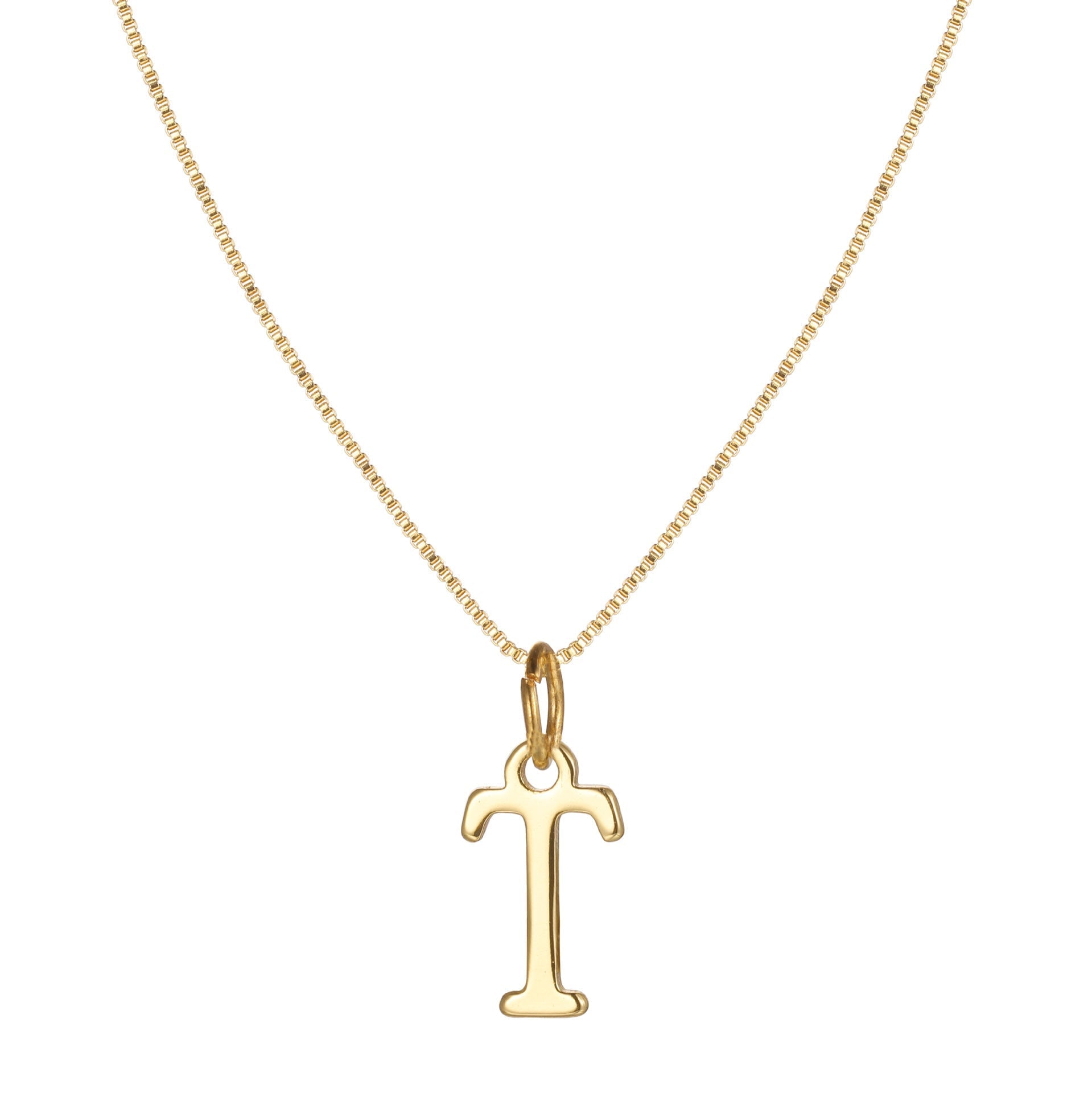 Maliben | 14k Minimal Serif Initial Necklace