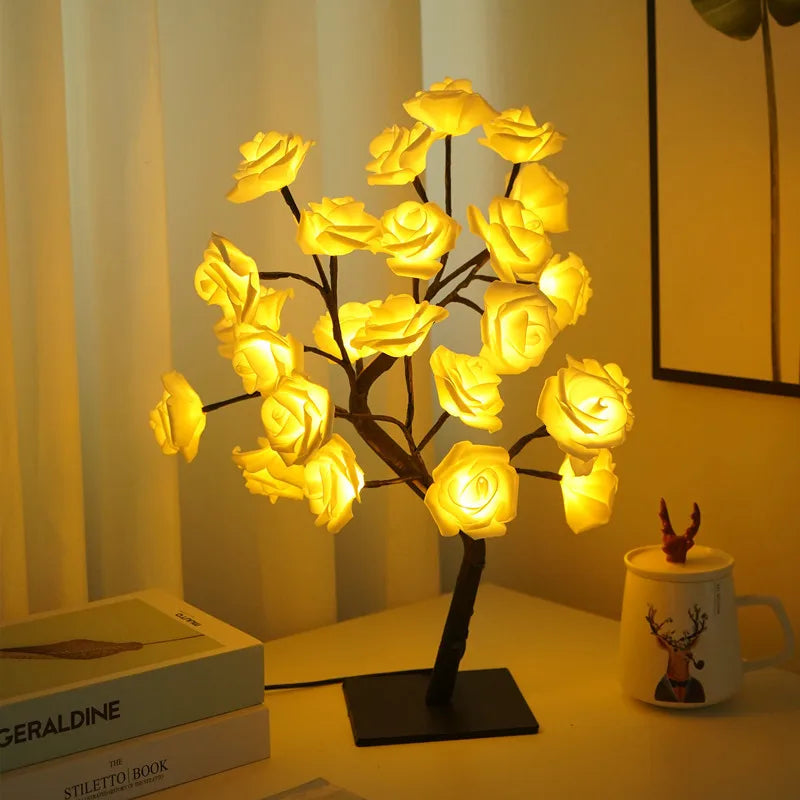 Maliben | Romantic Rose Table Lamp - Warm Light & Elegance