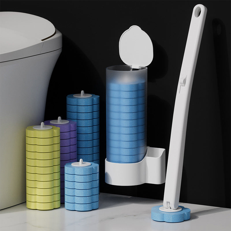 Maliben | Antibacterial Disposable Toilet Brush With Hygienic Sponge Head And Holder