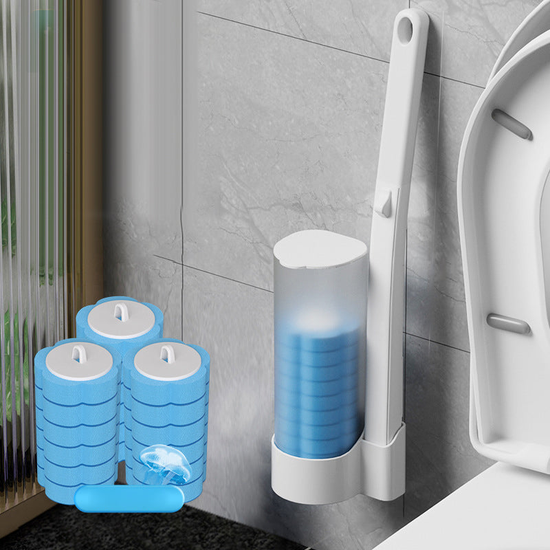 Maliben | Antibacterial Disposable Toilet Brush With Hygienic Sponge Head And Holder