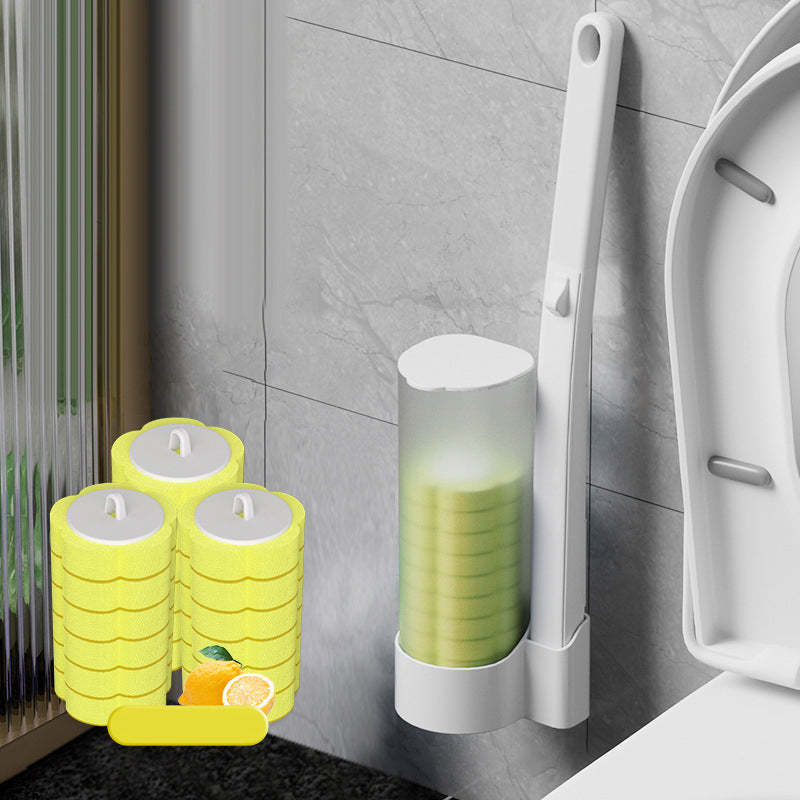 Maliben | Antibacterial Disposable Toilet Brush With Hygienic Sponge Head And Holder