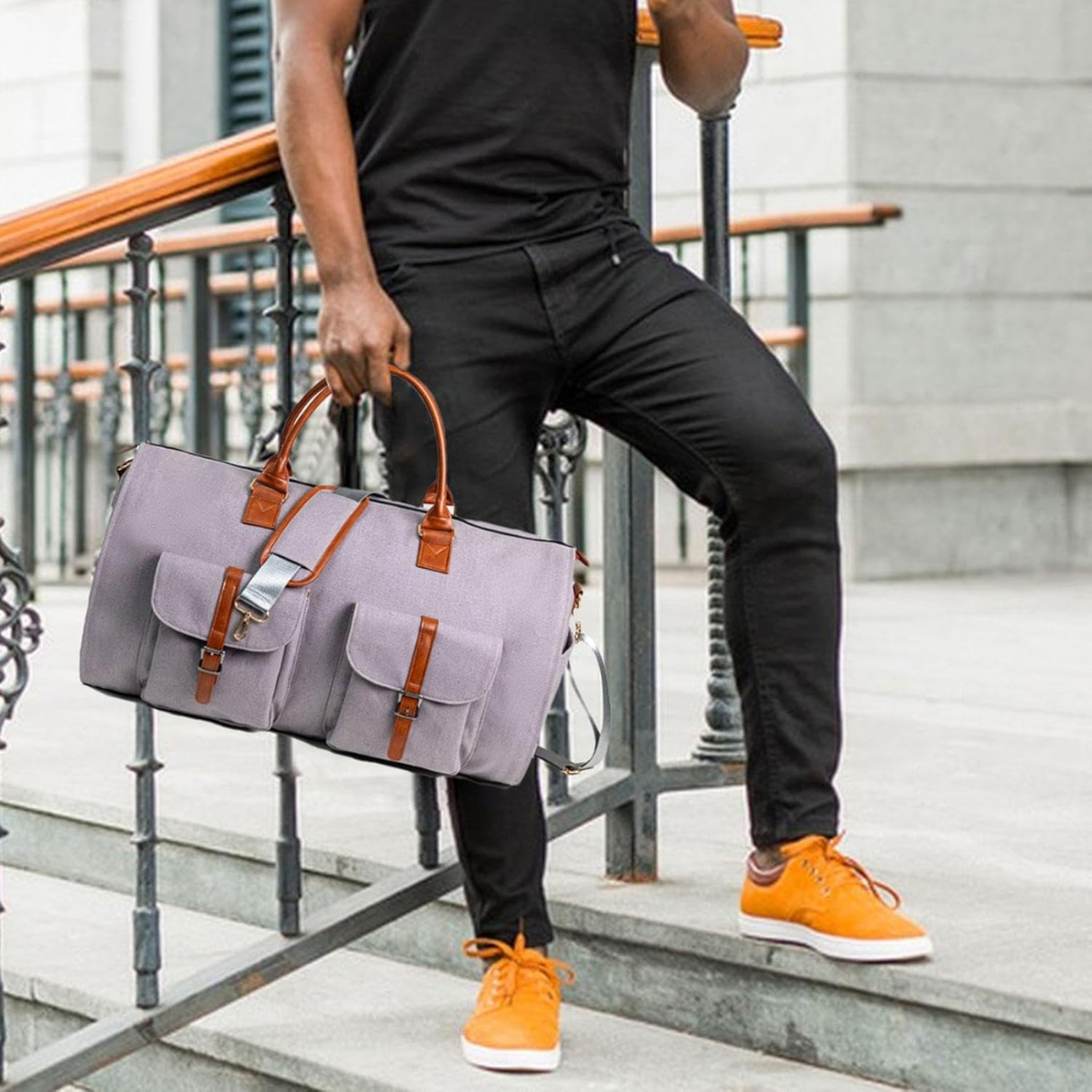 Maliben | Travel Duffel Bag Leather Carry On Luggage