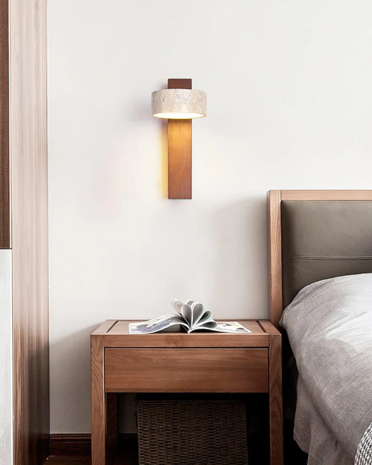 Maliben | Wall Lamp Made Of TravertIne Natural Stone in Modern Design