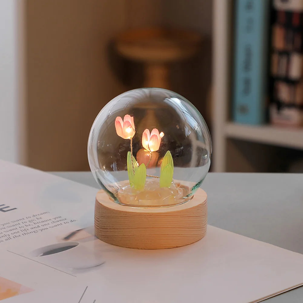 Maliben | Tulipglow Elegant Floral Table Lamp – Refined Lighting