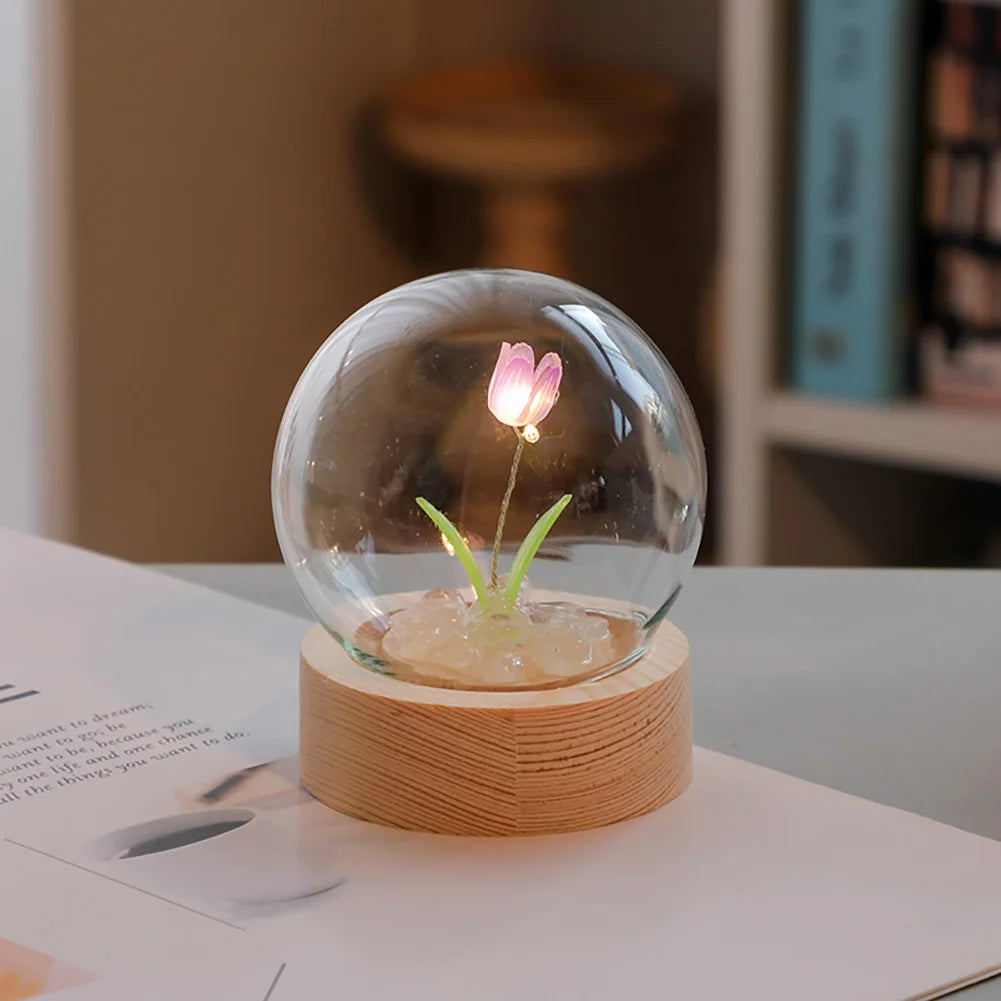 Maliben | Tulipglow Elegant Floral Table Lamp – Refined Lighting