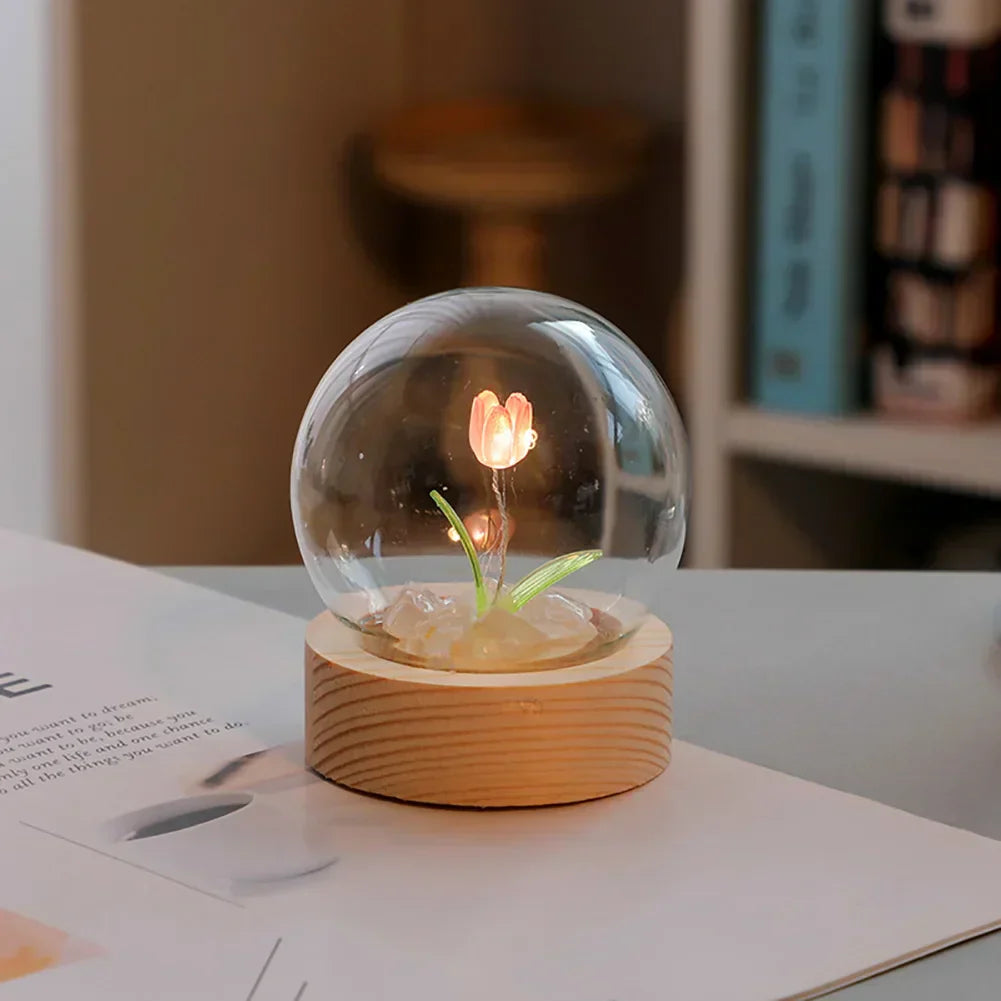 Maliben | Tulipglow Elegant Floral Table Lamp – Refined Lighting