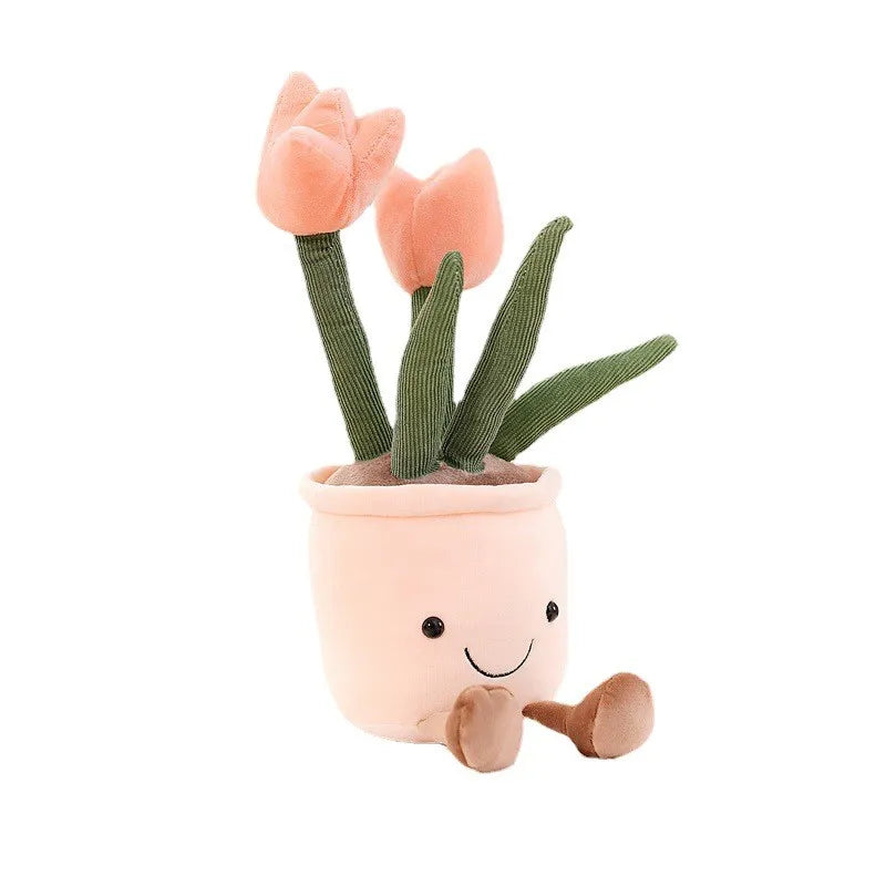 Maliben | Bloombuddy | Cheerful Cuddle Fun - Soft Plush Tulip In Playful Colors