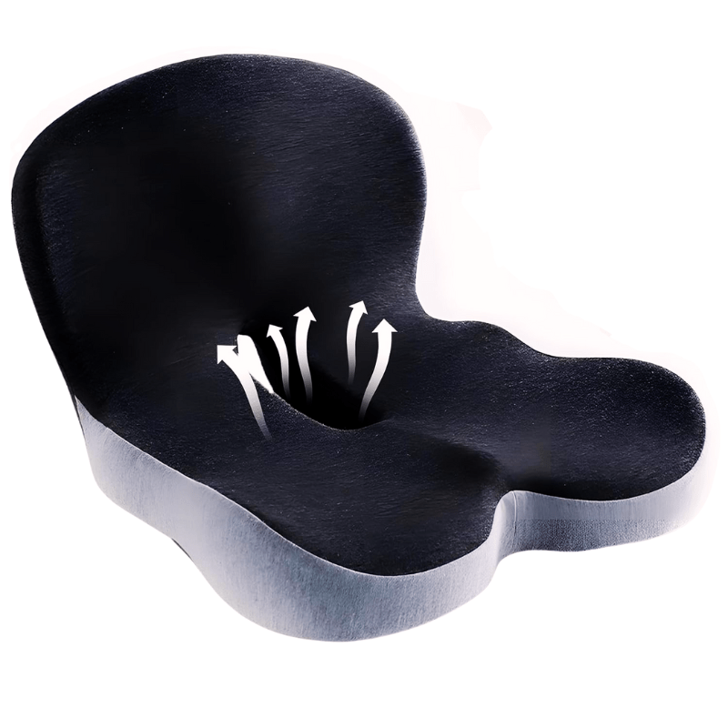 Maliben | ErgocomFort Seat Cushion – Ergonomic Memory Foam Cushion for Back Support And Comfort