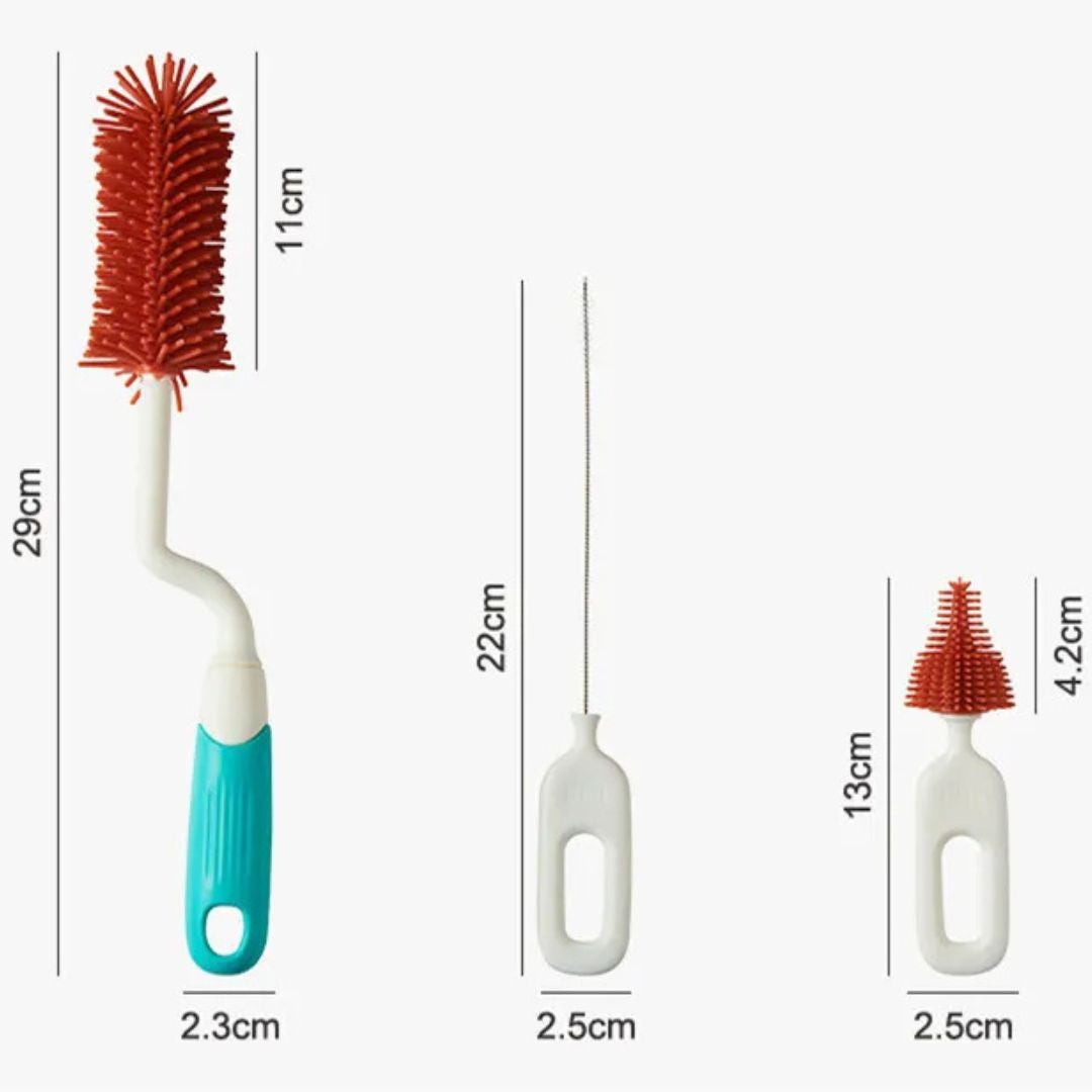 Maliben | Bottle Brush Set For Baby Bottles – 5-Piece Cleaning Set With Holder