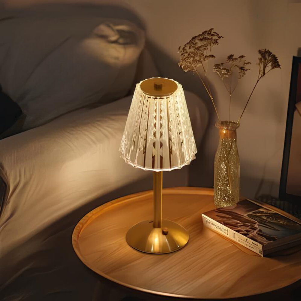 Maliben | Golden Crystal Table Lamp
