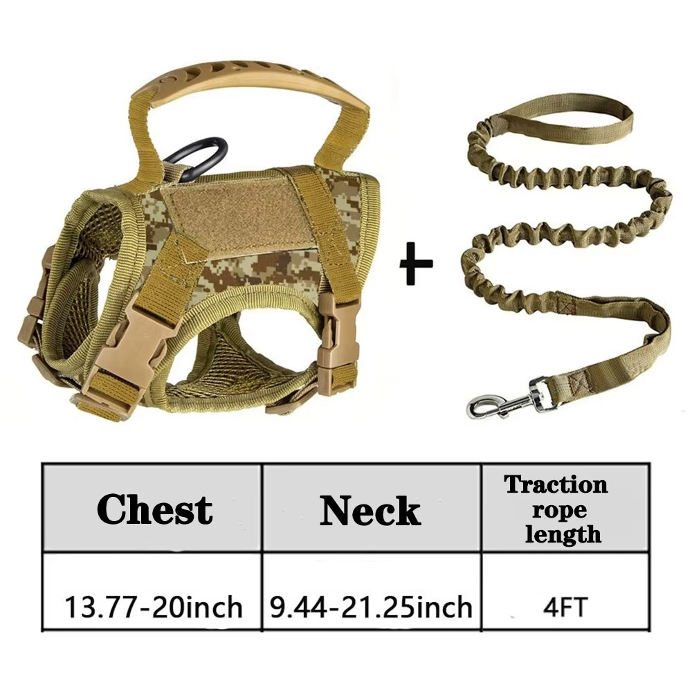 Maliben | Adjustable Tactical Pet Harness with Control Handle for Cats and Large Dogs