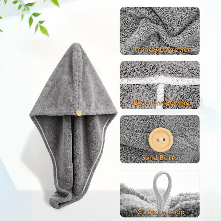 Maliben | Microfiber Hair Towel Set | 3 Pack For Quick Drying