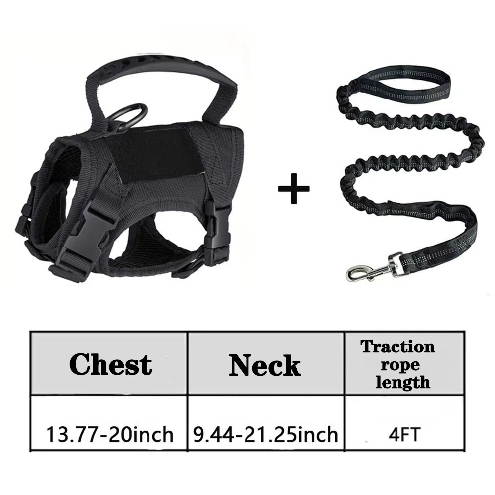 Maliben | Adjustable Tactical Pet Harness with Control Handle for Cats and Large Dogs