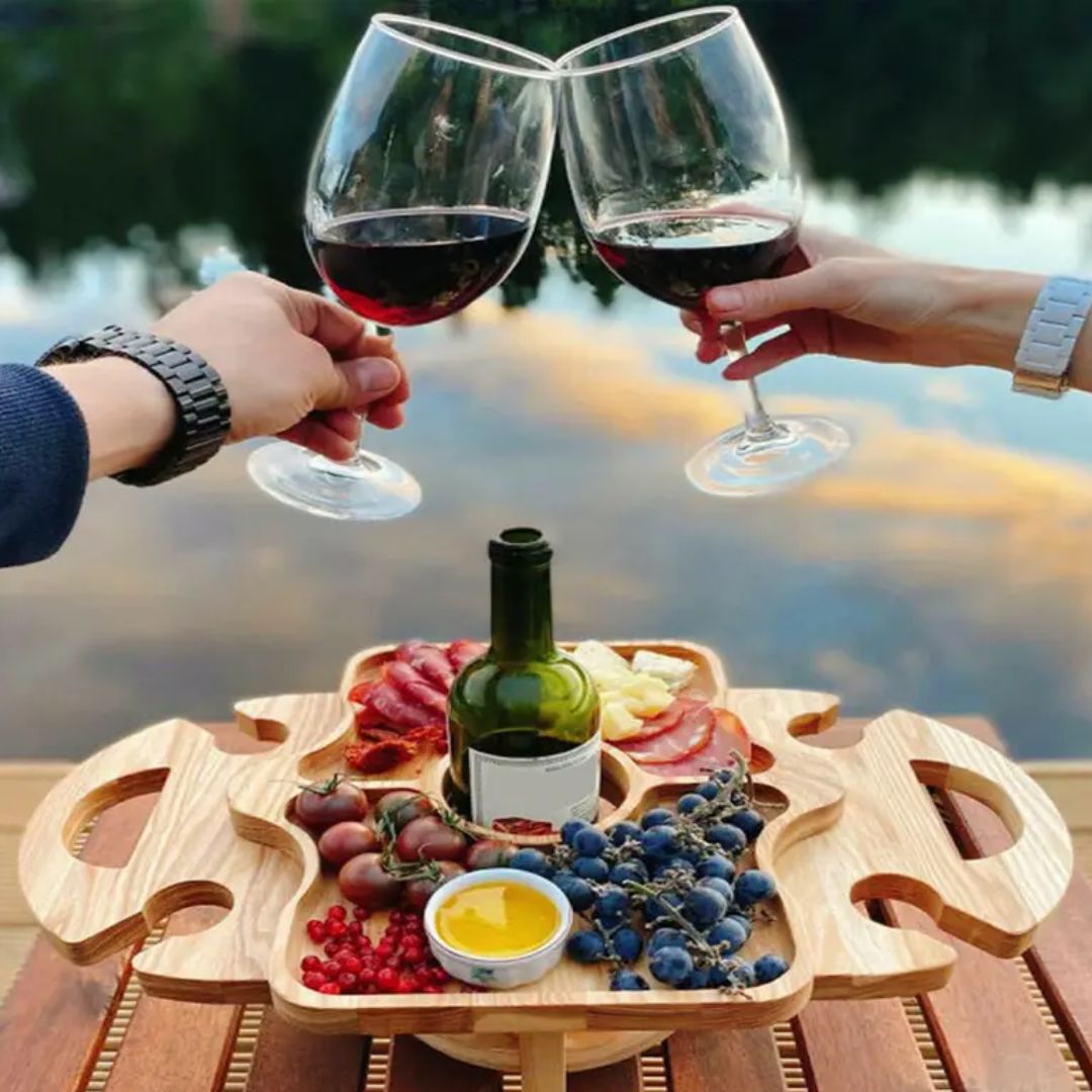 Maliben | EIndhoven 2-in-1 Fruit And Wine Glass Table Rack