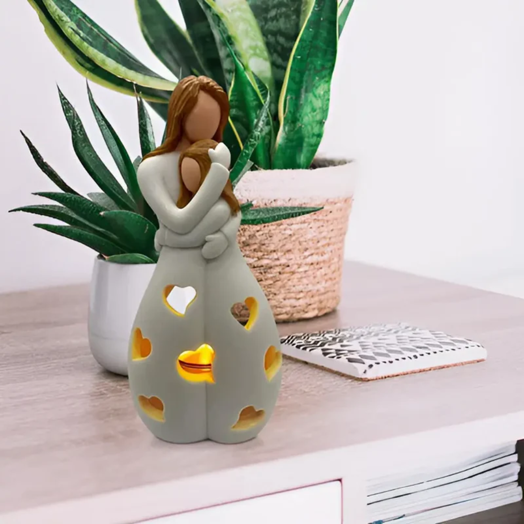 Maliben | Embracing Mother And Daughter Candle Holder - Eternalbond