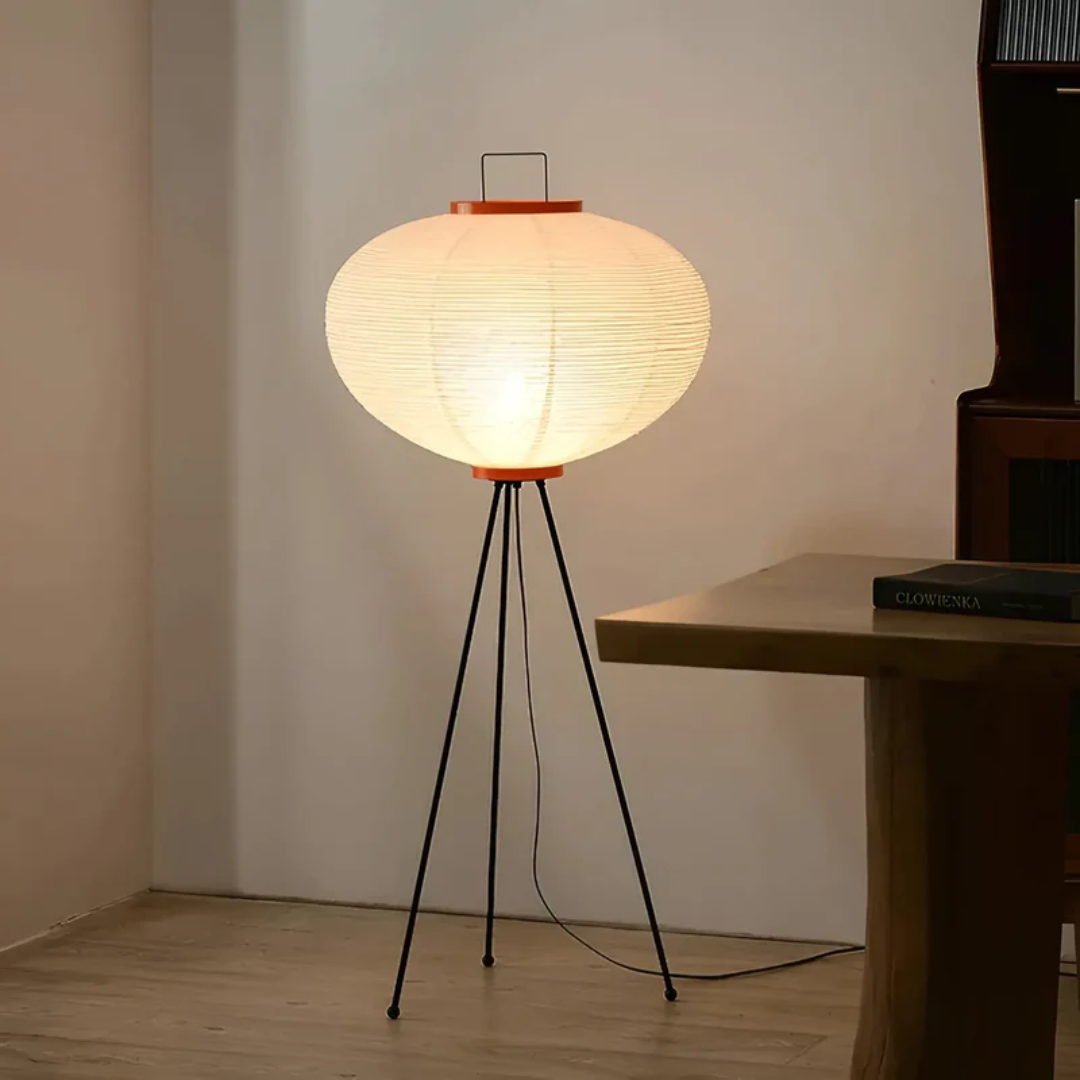 Maliben | Wabi-Sabi Standing Led Lamp Of Rice Paper - Zenaura