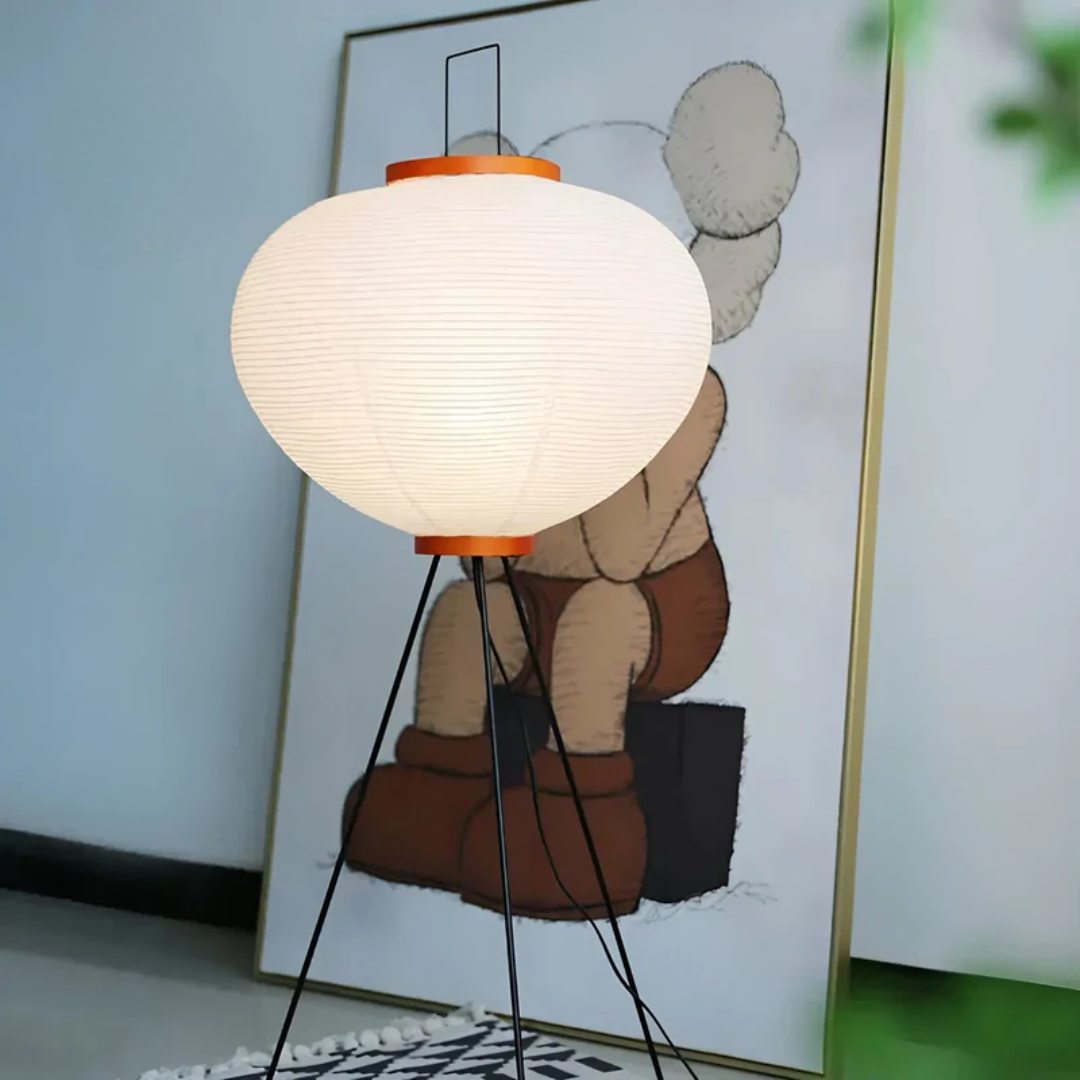 Maliben | Wabi-Sabi Standing Led Lamp Of Rice Paper - Zenaura
