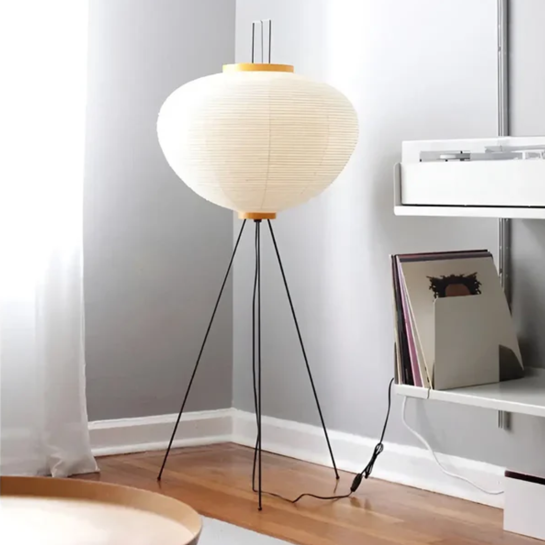 Maliben | Wabi-Sabi Standing Led Lamp Of Rice Paper - Zenaura