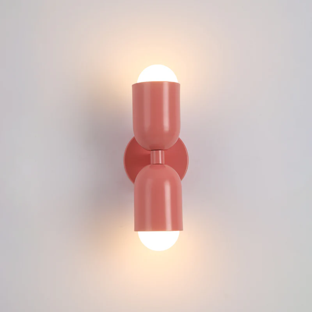 Maliben | Wall Light Duoglow | Dual-Sided Led LightIng | ColOr Highlight For Your Home | Metal Housing in Green, Pink or Red