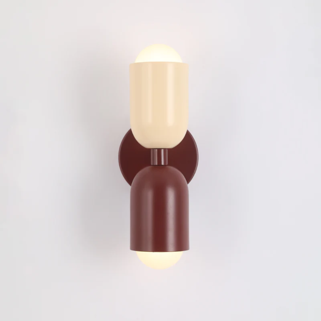 Maliben | Wall Light Duoglow | Dual-Sided Led LightIng | ColOr Highlight For Your Home | Metal Housing in Green, Pink or Red