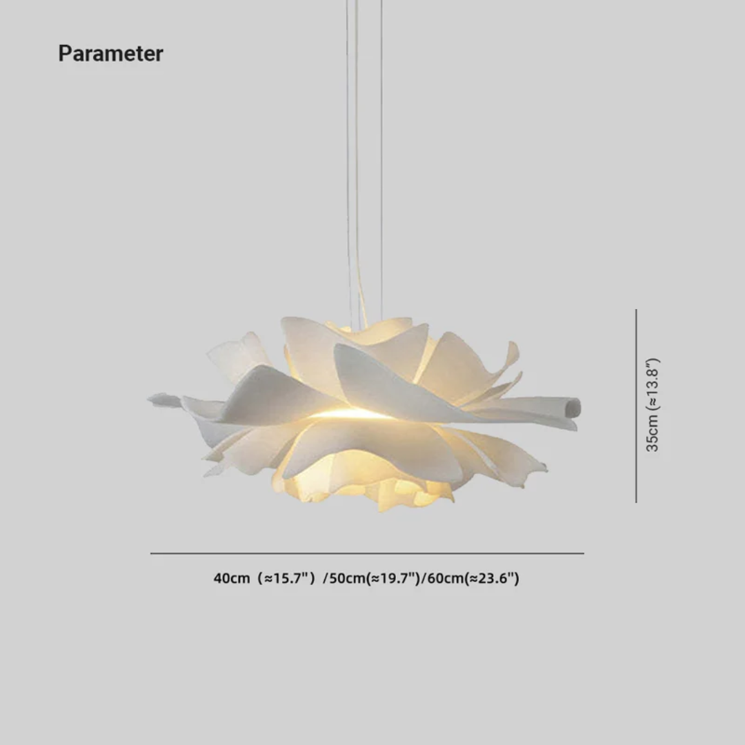 Maliben | Design Pendant Lamp Flower White Metal - Sophia